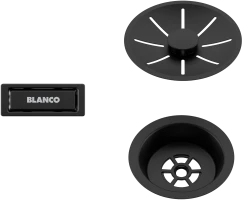 Набор декоративных элементов Blanco C-overflow и InFino одна чаша черный матовый